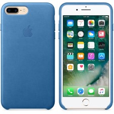  IPHONE 7 + LEATHER CASE -SEA BLUE 